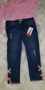 3t Epic Threads jeans and Carters pink striped top